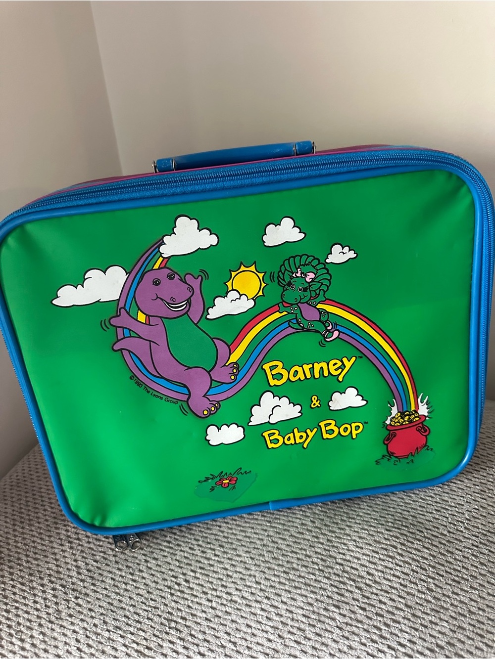 Barney & Baby Bop Kids small suitcase 1993
